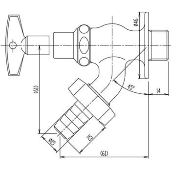 LF-13G-13-CV キー式散水栓 LIXIL(INAX) 呼び径13mm - 【通販モノタロウ】