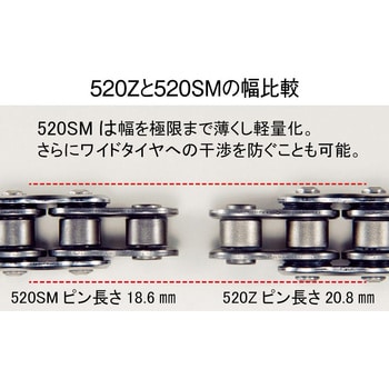 520SM/3D(CR；-) 96L MLJ シールチェーン 520SM/3D シルバー 1本 EK