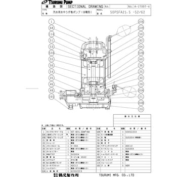 汚水用水中渦巻きポンプ (バンクスシリーズ) PSF型