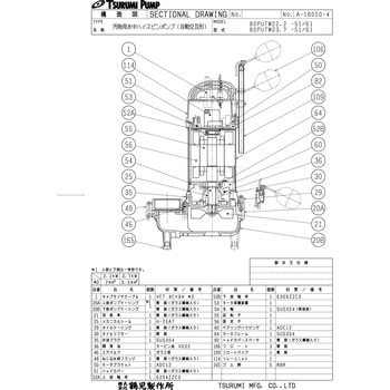 汚物用水中ハイスピンポンプ (バンクスシリーズ) PUT型 鶴見製作所