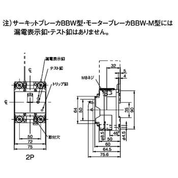 サーキットブレーカ BBW型 盤用 JIS協約形シリーズ