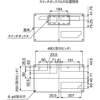 BQWB34821 1次送り(100V)回路付住宅分電盤 スッキリパネル ヨコ1列 露出形 リミッタースペース付 パナソニック(Panasonic) 盤 定格60A 主幹ブレーカ容量40A BQWB34821 - 【通販モノタロウ】