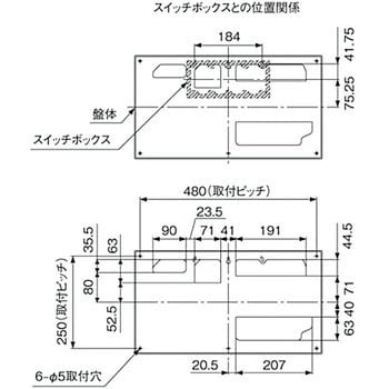 1次送り(100V)回路付住宅分電盤 スッキリパネル ヨコ1列 露出形