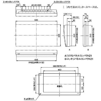 コスモパネル コンパクト21 リミッタースペースなし 大形フリー