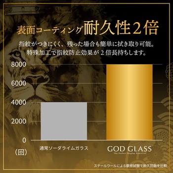 iPhone 16 Pro ガラスフィルム「GOD GLASS 覇獅神」練磨 ブルーライトカット GOD GLASS