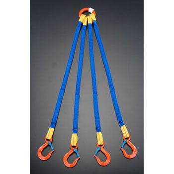 4本吊り金具付スリング エスコ アイタイプ繊維スリング 【通販モノタロウ】