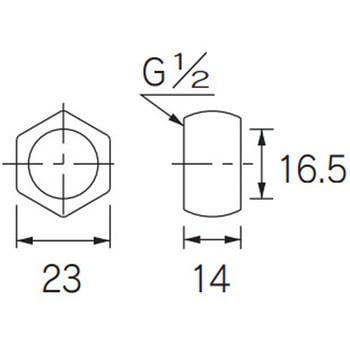 13x1/2-PT フレキパイプ用ナット エスコ