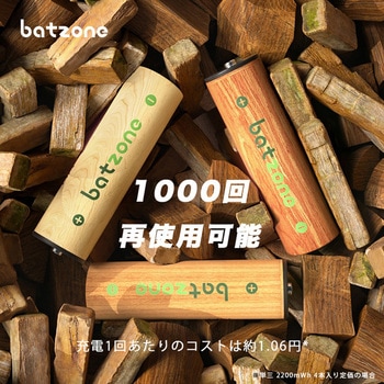 USB Type-C直挿し充電リチウムイオン充電池 batzone batzone