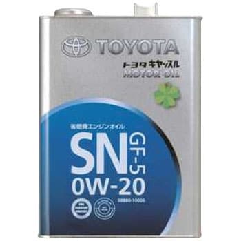 08880-10505 トヨタ純正キヤッスルエンジンオイル SN/GF-5 0W-20 1缶(4L) トヨタ 【通販モノタロウ】