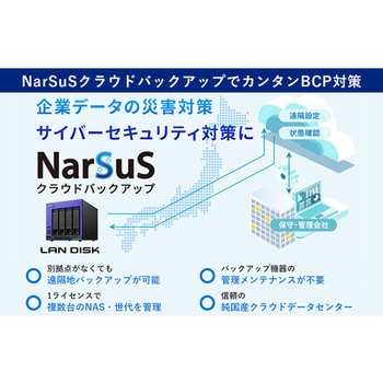 NarSuSクラウドバックアップ用ライセンス 300GB I ・O DATA(アイ・オー・データ)
