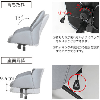 トーナルA1チェア ミドルバック ファブリック 撥水・防汚加工 コイズミファニテック
