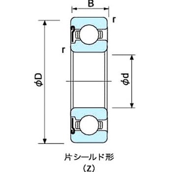 単列深溝玉軸受 片側鋼板シール形 Z NACHI(不二越)