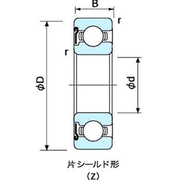 単列深溝玉軸受 片シール形 Z