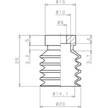 真空パッド 多段ベローズタイプ (パッド単体) PISCO(ピスコ)