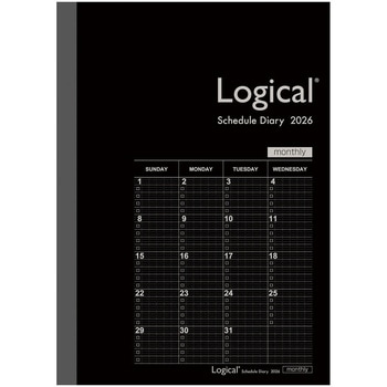 ロジカルダイアリー2026月間ノートタイプB/A5 ナカバヤシ