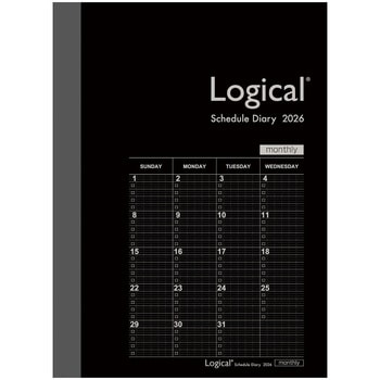 ロジカルダイアリー2026月間ノートタイプB/A6 ナカバヤシ