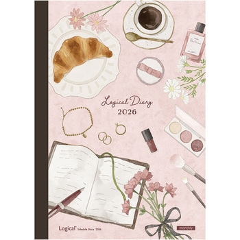 ロジカルダイアリー2026月間ノートタイプ /B6/ピンク - ナカバヤシ
