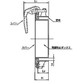 CMD-P3-B ワンタッチ窓 基本形 残留防止タイプ 1個 椿本バルクシステム