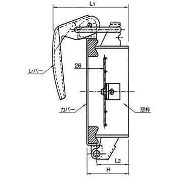 ワンタッチ窓 基本形 網付タイプ(ボルト式)