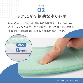 接触冷感の厚手便座クッション アイメディア