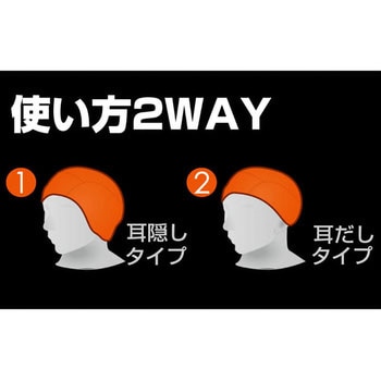 防風キャップ(裏起毛) ヘルメット対応 KITA(喜多)