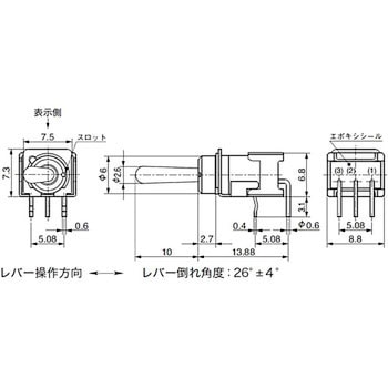 基本レバー形トグルスイッチ Bシリーズ NKKスイッチズ(日本開閉器)
