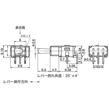 ショートレバー形トグルスイッチ Aシリーズ NKKスイッチズ(日本開閉器)