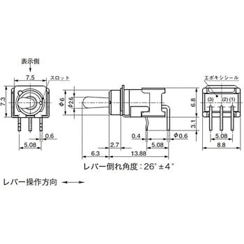 ショートレバー形トグルスイッチ Bシリーズ NKKスイッチズ(日本開閉器)