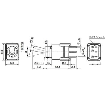 ショートレバー形トグルスイッチ Bシリーズ NKKスイッチズ(日本開閉器)
