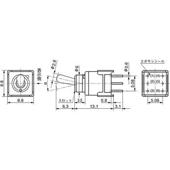 ショートレバー形トグルスイッチ Bシリーズ NKKスイッチズ(日本開閉器)