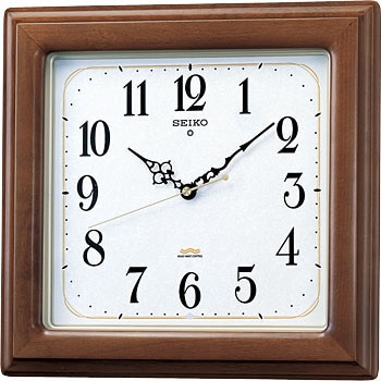 Radio clock SEIKO Square / Rectangular Wall Clocks - Type: Wall clock, Mass  (kg): , Dimension (mm): 332×342×46, Suitable Battery: AA (manganese) x 2  | MonotaRO Vietnam