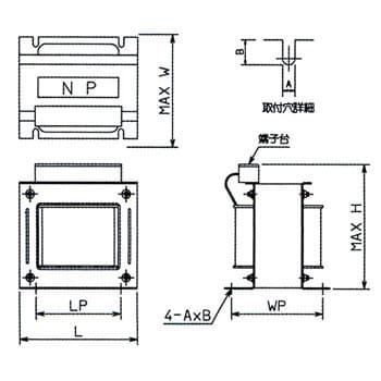 単相乾式変圧器 B種絶縁 AE42シリーズ