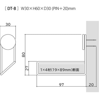 Dスリーピンブラケット(石膏ボード) 大一鋼業