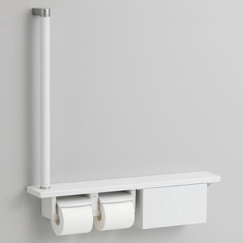 木製手すり棚一体タイプ紙巻器(収納付) TOTO