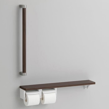 木製手すり棚別体タイプ二連紙巻器 TOTO