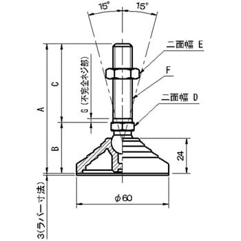 LVAR60L24C-SUS LVA60・LVAR60 エンプラレベリングパッド 1個 イマオ