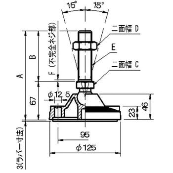 LVFR125L24C-SUS LVF125・LVFR125 エンプラレベリングパッド(アンカー