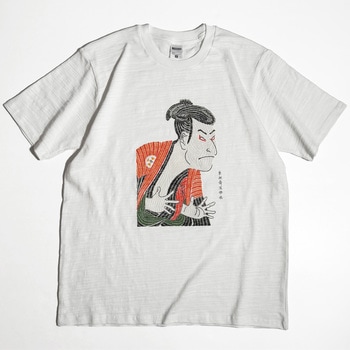 通油町Tシャツ 写楽左 白 LIFEMAX