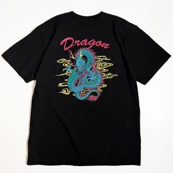 通油町Tシャツ ドラゴン 黒大 - LIFEMAX