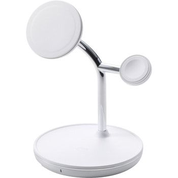ワイヤレス充電器 15W出力 マグネット式 充電スタンド 3in1 【MagSafe対応 iPhone/AirPods/Apple Watch】 エレコム