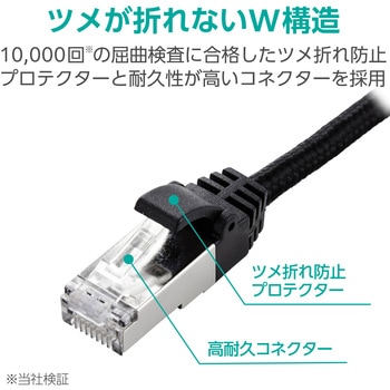 LANケーブル CAT7 爪折れ防止 高耐久 メッシュ シールド構造 【モデム ルーター PS5 PS4 Xbox 等対応】 エレコム
