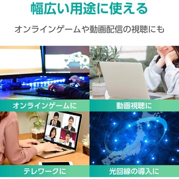 LANケーブル CAT8 爪折れ防止 高耐久 メッシュ シールド構造 高速 40Gbps/2000MHz エレコム