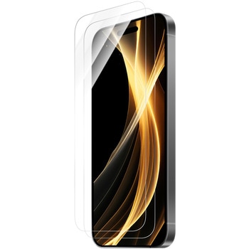 iPhone 16/iPhone 15 ガラスフィルム「GLASS PREMIUM FILM」2枚入り 超透明 全画面保護サイズ - MSソリューションズ