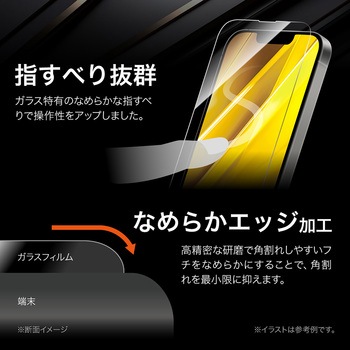 iPhone 16e/iPhone 14/iPhone 13 ガラスフィルム「GLASS PREMIUM FILM」 超透明 MSソリューションズ