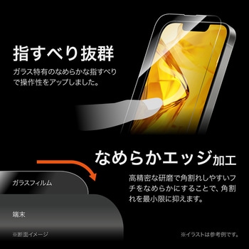 iPhone 16e/iPhone 14/iPhone 13 ガラスフィルム「GLASS PREMIUM FILM Lite」全面保護 超透明 MSソリューションズ