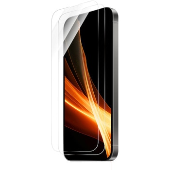iPhone 16e/iPhone 14/iPhone 13 ガラスフィルム「GLASS PREMIUM FILM」 2枚入り 超透明 MSソリューションズ