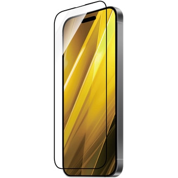 iPhone 16/iPhone 15 ガラスフィルム「GLASS PREMIUM FILM」全面保護 超透明 MSソリューションズ