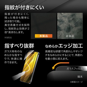 iPhone 16/iPhone 15 ガラスフィルム「GLASS PREMIUM FILM」全面保護 超透明 MSソリューションズ