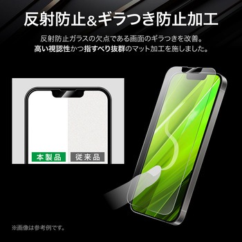 iPhone 16e/iPhone 14/iPhone 13 ガラスフィルム「GLASS PREMIUM FILM」 反射防止 MSソリューションズ
