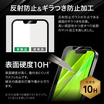 iPhone 16e/iPhone 14/iPhone 13 ガラスフィルム「GLASS PREMIUM FILM」全面保護 反射防止 MSソリューションズ